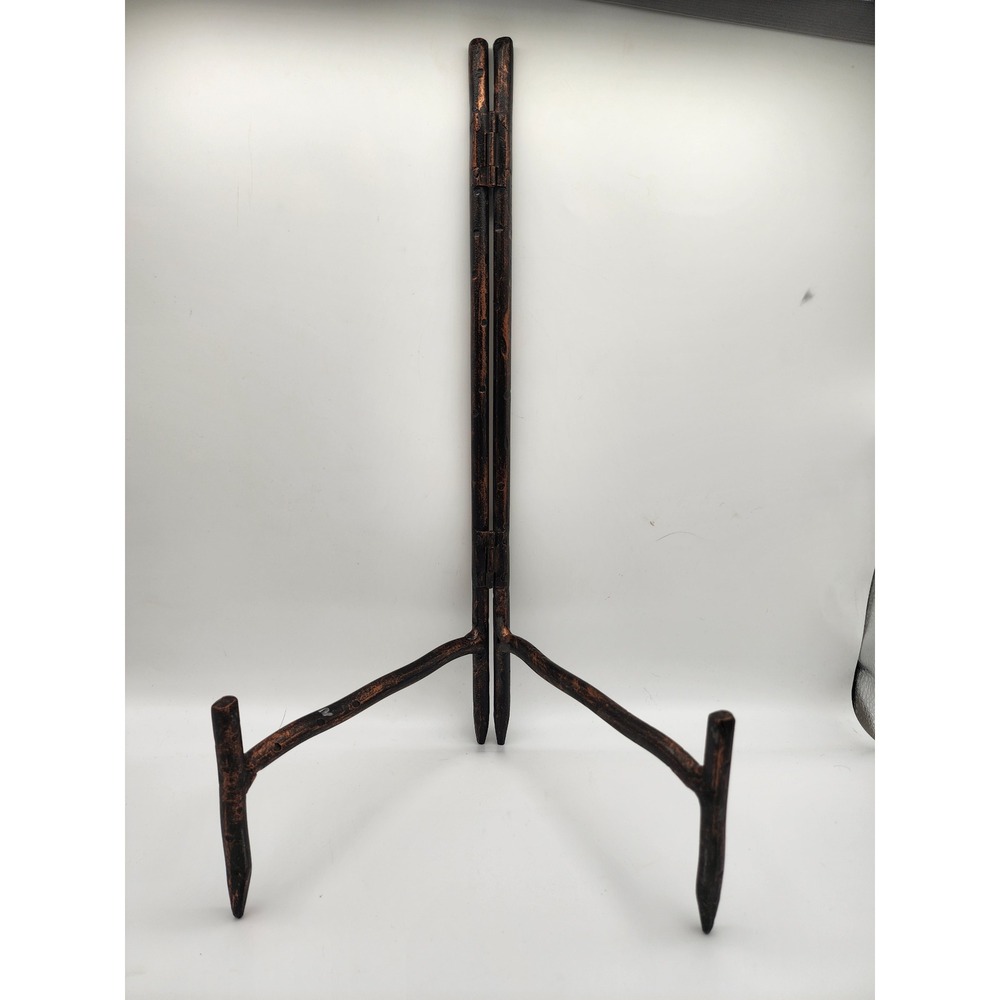 Rustic Metal‎ Display Stand Easel Plate Holder Foldable Tripod Rustic Decor
